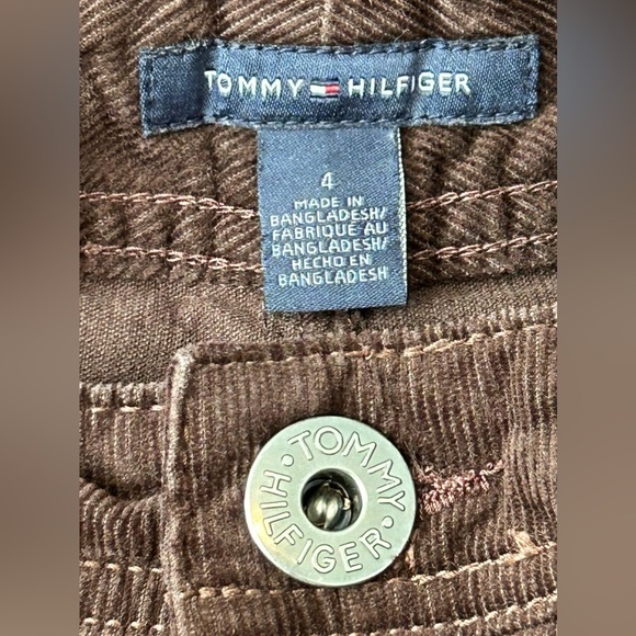 Tommy Hilfiger Women’s Brown  Corduroy Mid-Rise Straight Leg Pants, size 4 - Picture 4 of 7